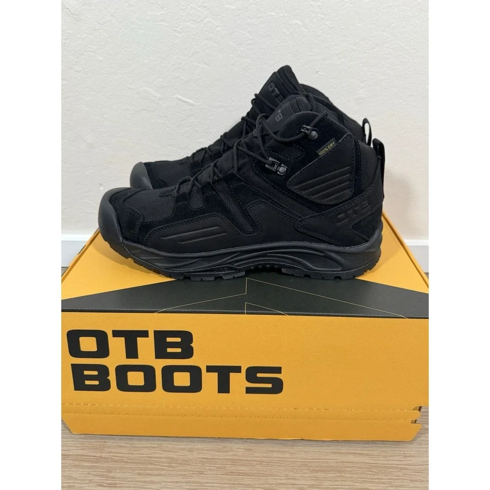 OTB Boots Mens Size 12 Black Waterproof Rugged Tactical‎ Incline Mid WP Boots
